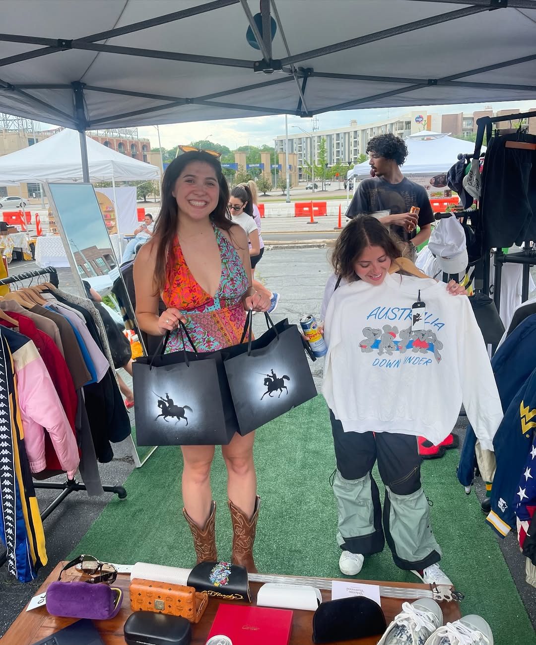 Shoppers at AtlantaJake popup